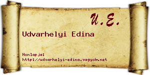 Udvarhelyi Edina névjegykártya